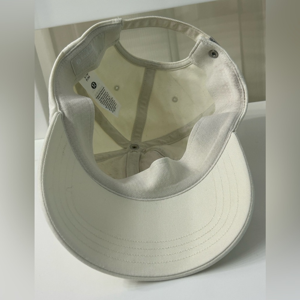 Lululemon Unisex Classic Ball Cap Off White Size S/M Athletic Hat - Picture 7 of 9